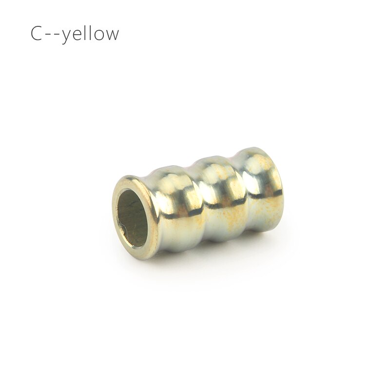 Corrugated Titanium Alloy Knife Beads Titanium Paracord Bead Accessory DIY Pendant: YELLOW