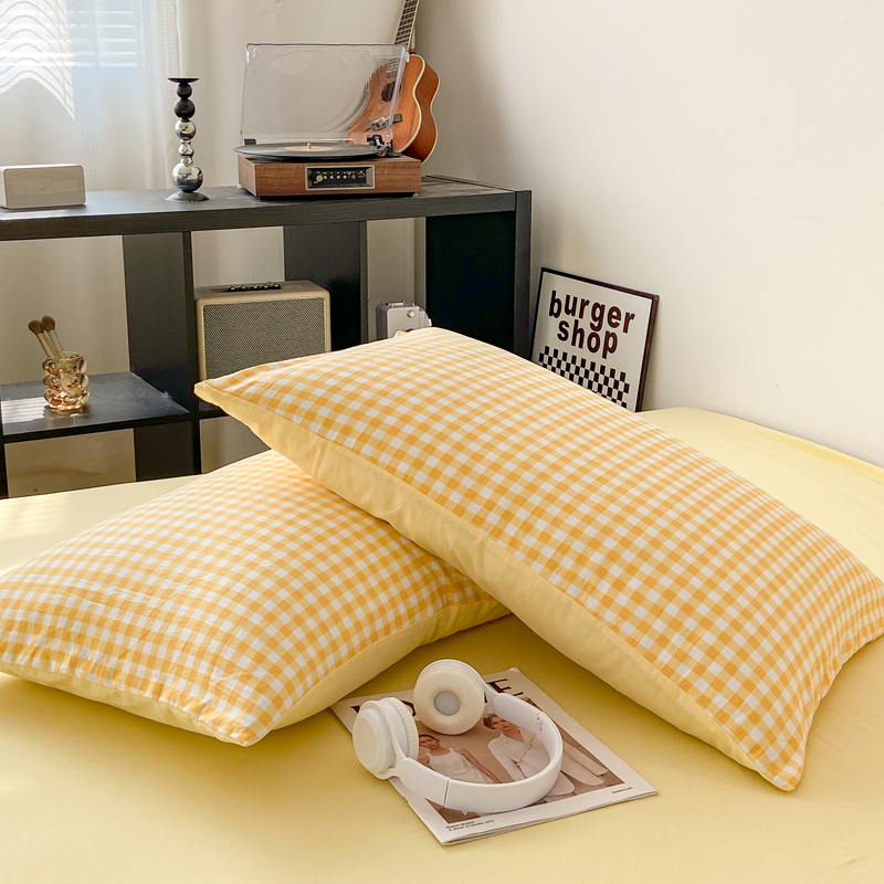 2 uds fundas de almohada suaves funda de almohada rectangular estilo a cuadros funda de almohada 48x74cm fundas de cojín funda almohada funda de almohada para cama de casa: green