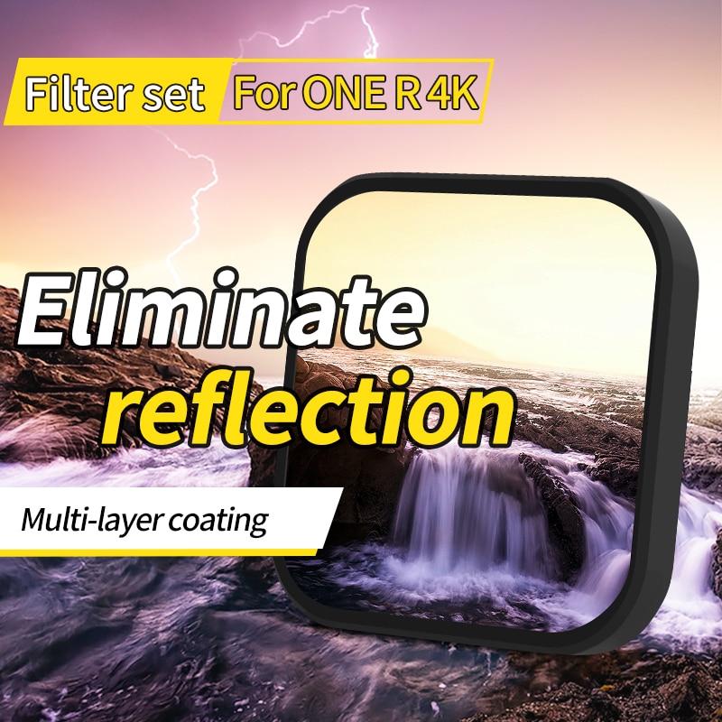 Paquete de 4 paquetes ND8 ND16 ND32 CPL filtro Protector de lente ND CPL filtro para Insta360 ONR R 4K accesorios de lente de cámara