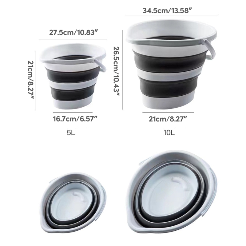 Opvouwbare wateremmer Opvouwbare ronde kuip voor het schoonmaken van het huis Ruimtebesparende buitenwaterpot voor draagbare in