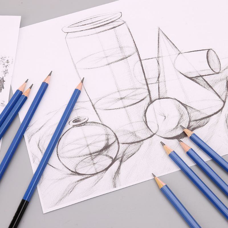 24pcs Sketching Drawing Art Tool Kit Graphite Charcoal Pencils Eraser Craft Painting Set