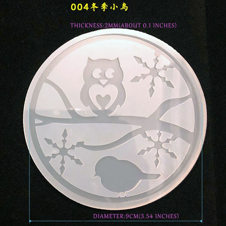 Transparent Silicone Mould Resin Decorative Craft DIY Winter lovers girl owl elk Type epoxy resin molds for jewelry making tool: 04