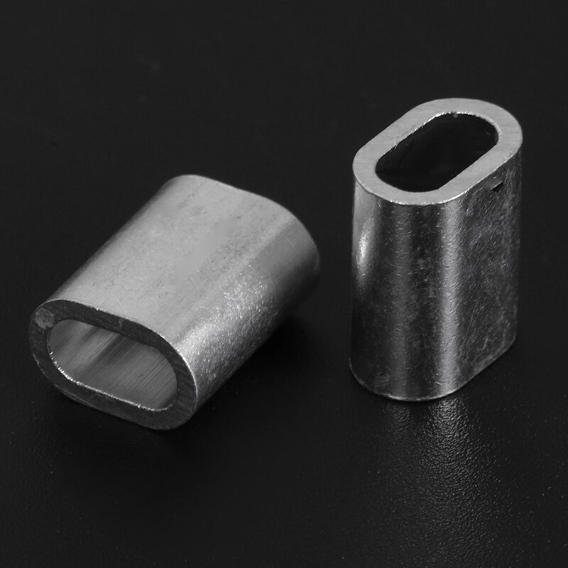 110 stuks staaldraadkabel aluminium mouwen clipfittingen kabelklemmen , 100 stuks 1.2mm & 10 stuks m
