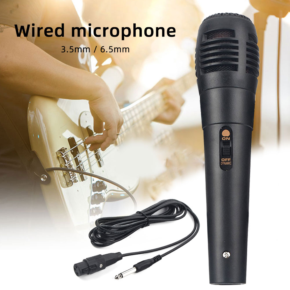 Wired microphone 3.5mm / 6.5mm for family gatherings karaoke tools with high sound and low noise mic lound Speaker