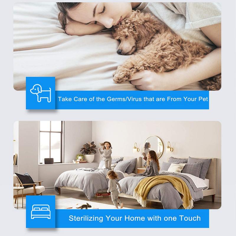 20W UV Germicidal Lamp UV Ozone UV Germicidal Lamp Household Disinfection Lamp Remote Control Ultraviolet Lamps