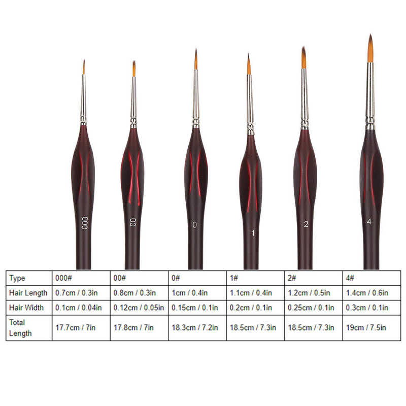 Hook Wire Paint Brush Nylon Brush Hair Gouache Watercolor Painting Pen Art Supplies