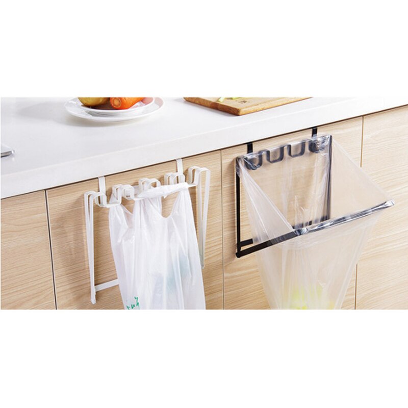 Foldable Hanging Kitchen Cabinet Door Trash Rack Towel Storage Garbage Rag Bags Holder Kunststof Tashanger