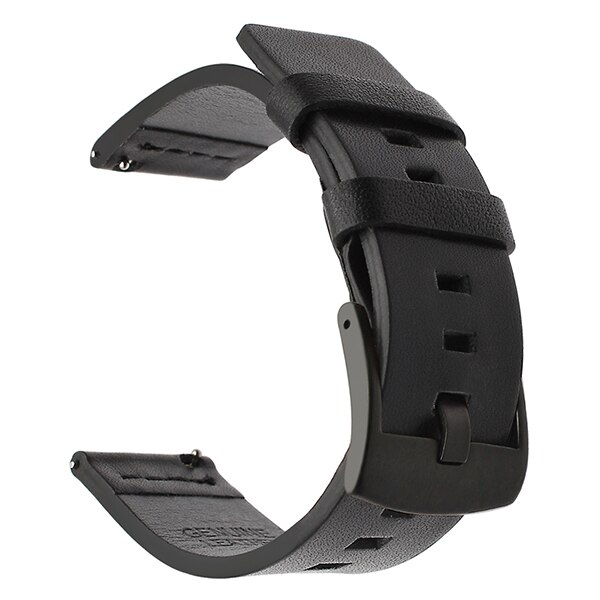 Für Xiaomi Huami Amazfit GTS Stratos 2 2S amazfit Tempo GTR 47 42mm Armbinde Armbinde Uhr Band 22 20mm leder Armbinde: schwarz silber- schnalle / For amazfit GTR 42mm