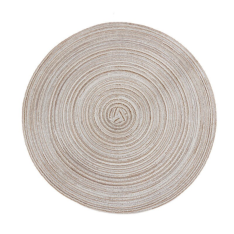 Rundbord ramie individule pad solid placemats linne halkfri matta underlägg kök tillbehör coasterhome dekoration