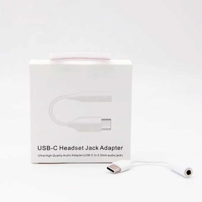 Cable de Audio Ultra tipo C para Samsung S22, S21, Note20, adaptador auxiliar de 3,5mm para Galaxy S21, S20, FE, A90, Z, Flip3 Fold 2: White With Box