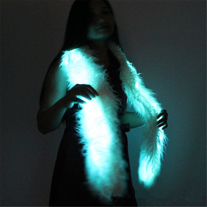LED LED Schal hell hoch Boa glühen hoch blinkt Spaß Neuheit Schals Pro Rave Zubehörteil Kleidung Outfit Verbrennung Mann Kostüm Festival