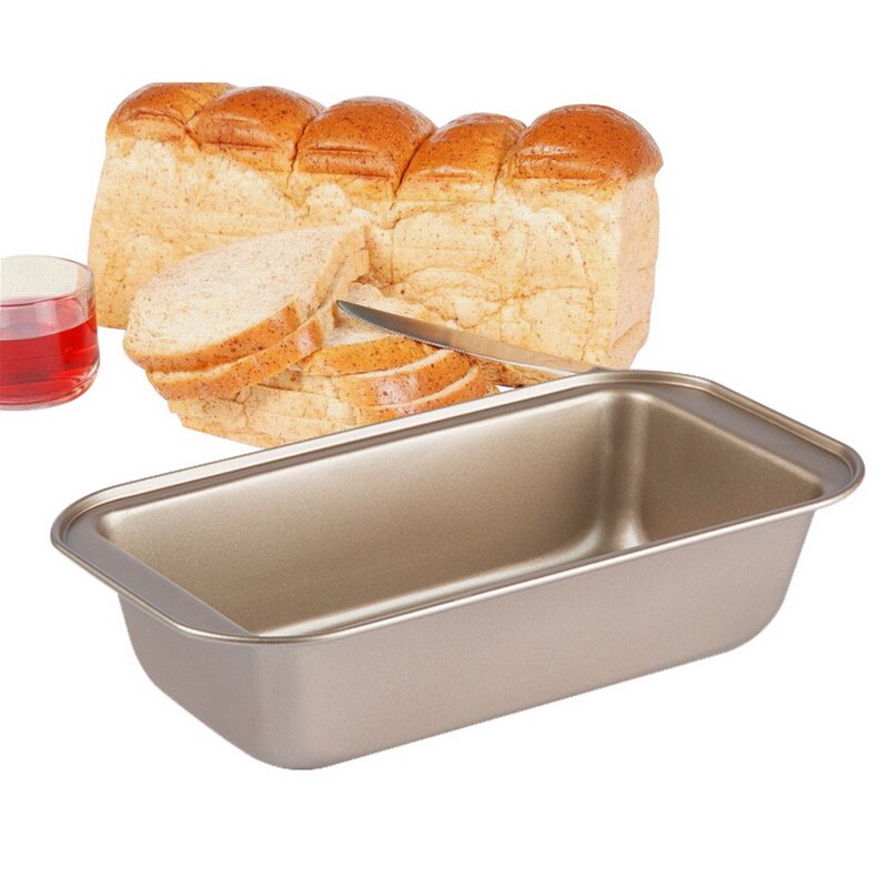 3PC Backformen Backen Pfannen Küche Kuchen Schimmel Kleine Runde Backform Schwere Kohlenstoff Nicht-Stock Slipknot Abnehmbare Basis tablett: Gold 25.5x13x6cm