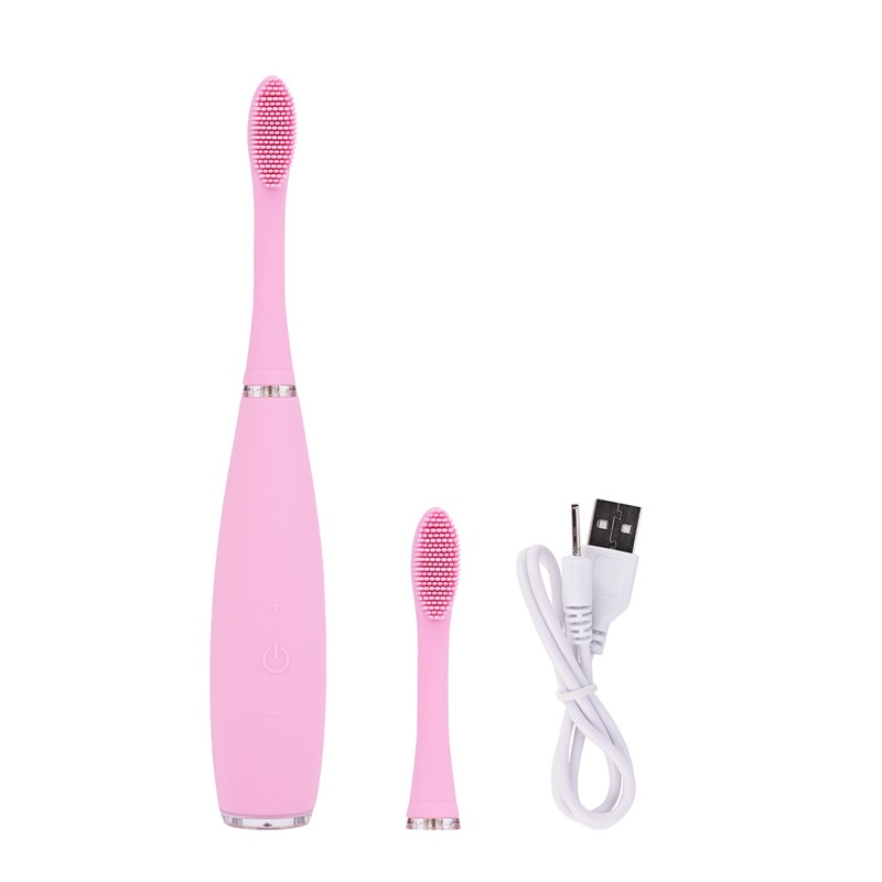 Ultrasonic Vibration Electric Tooth Brush Silicone Deep Clean Oral Brushes Soft Gum Massage USB Rechargeable Toothbrush P46