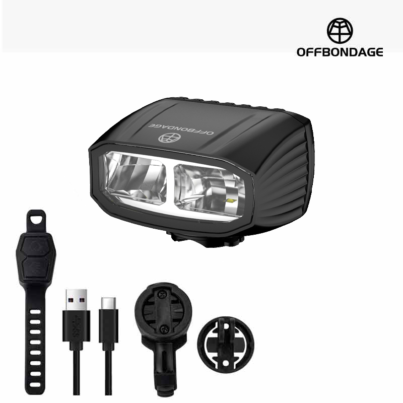OFFBONDAGE luz delantera de la bicicleta 1000LM faro de bicicleta linterna impermeable USB TYPE-C carga MTB accesorios de lámpara de Ciclismo de Carretera: Azul marino