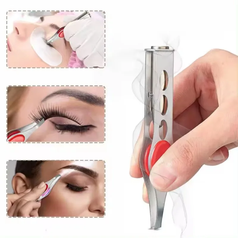 LED Lighted Eyebrow Tweezers Precise and Illuminated Beauty Tool for Brow Shaping