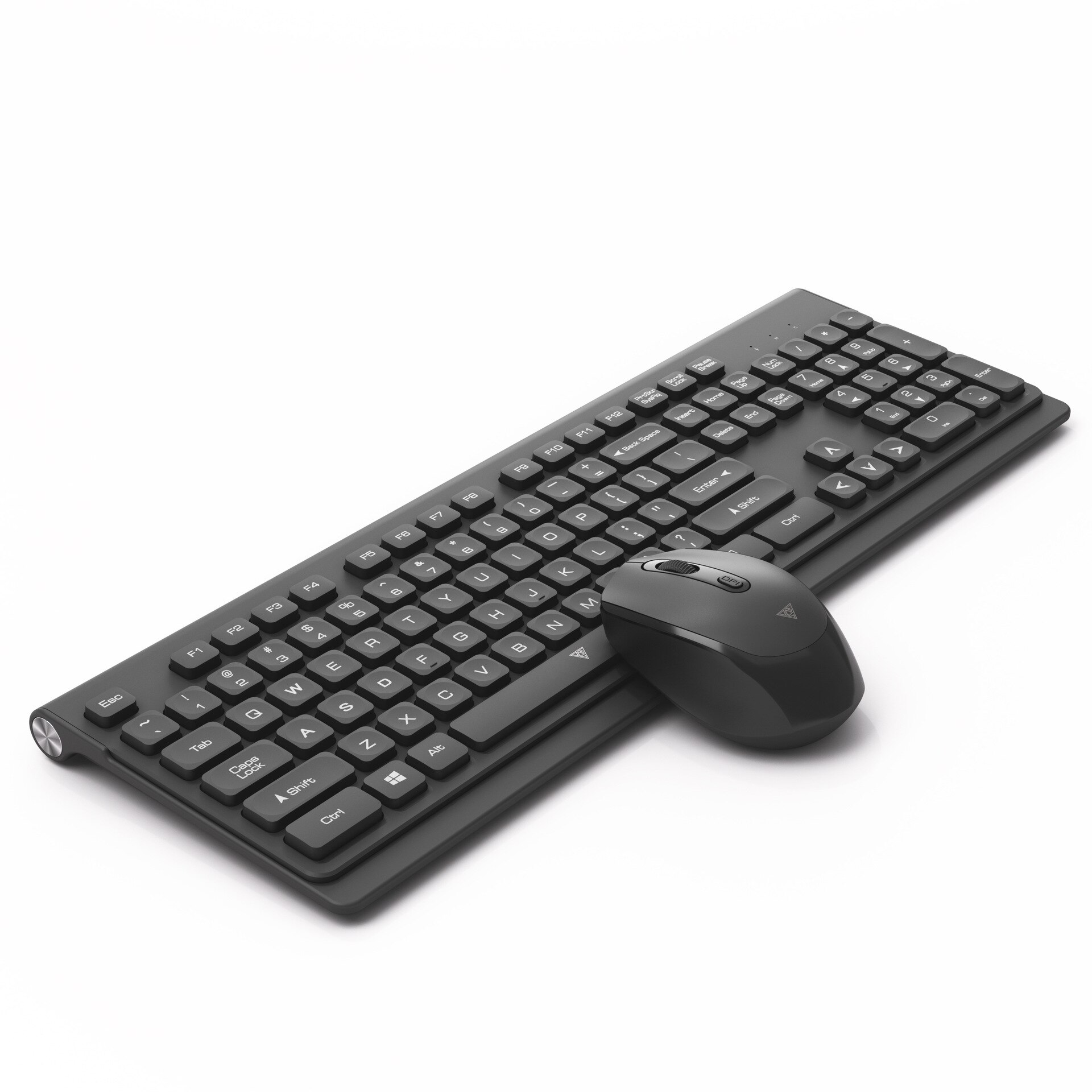 Competing Emperor Keyboard and Mouse Set Wireless 2.4G for Home & Office Use Ultra-Thin Wireless Mouse and Keyboard: Elegant Black