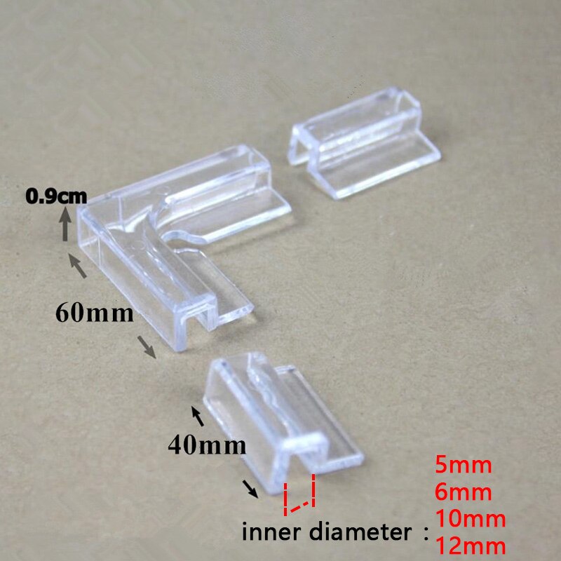Aquarium Glas Bescherming Hoek Aquarium Tank Glas Cover Acryl Clip Sterke Ondersteuning Houder 5 Mm 6 Mm 10 Mm 12mm Glas 1 Pcs