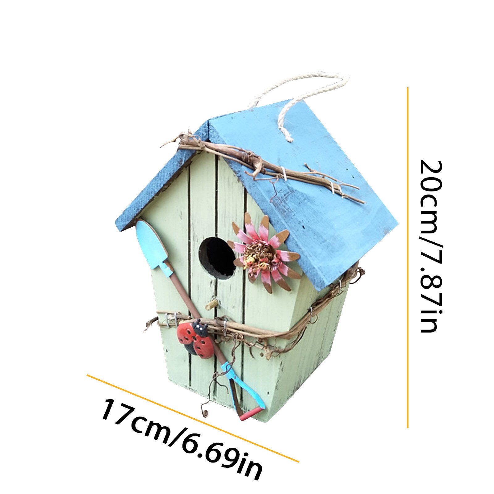 Grand nid Dox maison d'oiseau, boîte en bois faite à la main, Cage d'extérieur, maison d'oiseaux, décoration de jardin suspendue