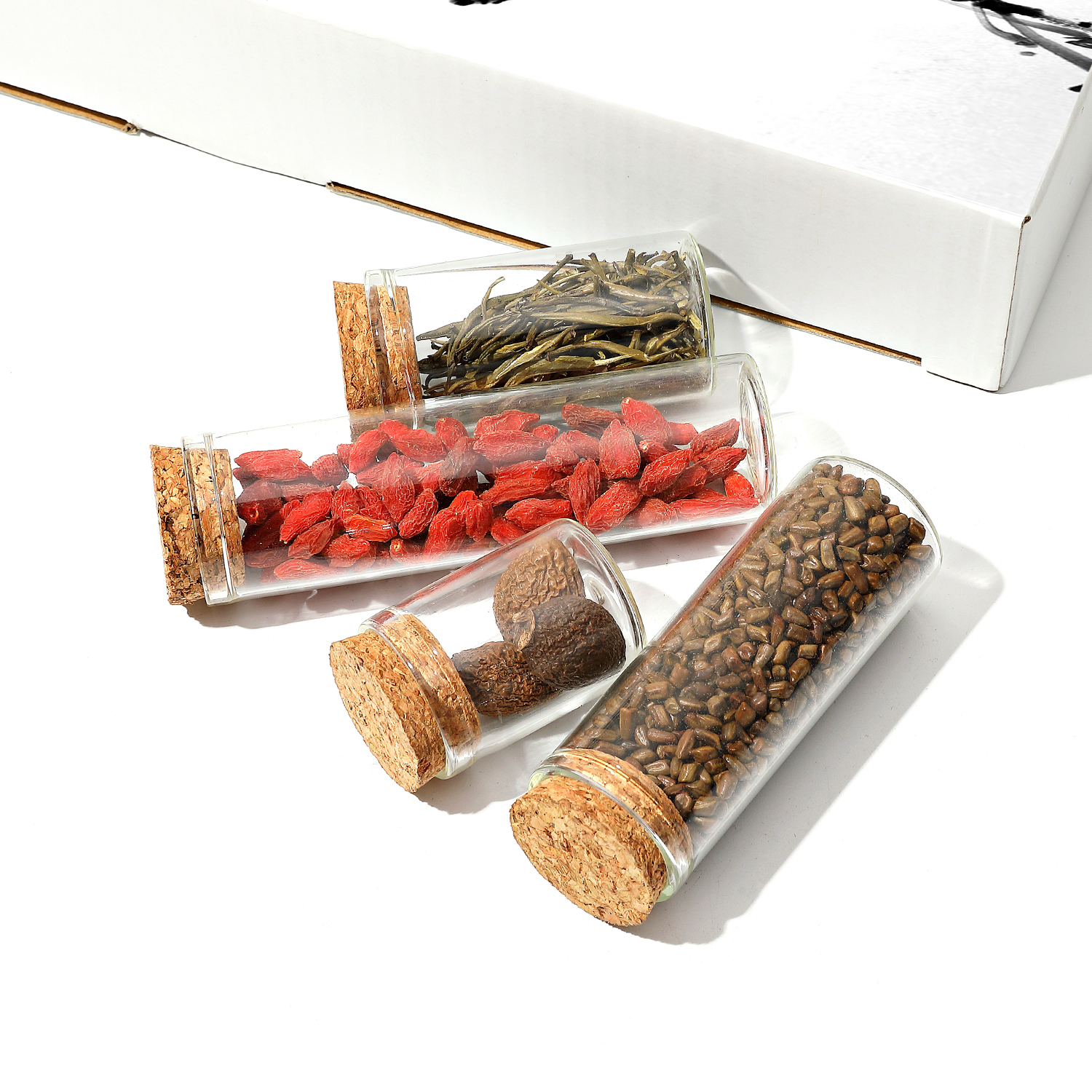 Glasflaskor med kork hantverk flaskor burkar bröllop 15ml 20ml 25ml 30ml tomma burkar behållare flaskor 10 st