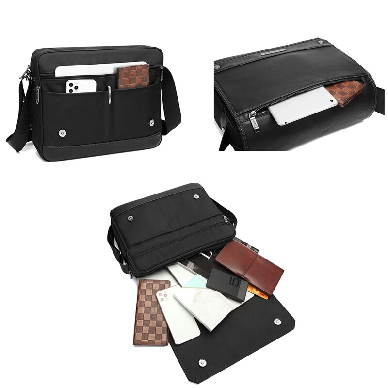 Men Business Briefcase Bag 15.6 inch Laptop Handbag Casual Office Bag Messenger Shoulder Bag for Men