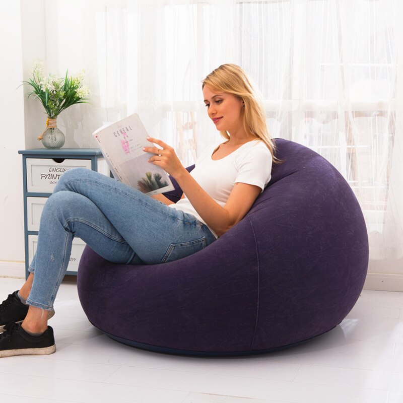 Large Lazy Inflatable Sofa Chairs PVC Lounger Seat Bean Bag Sofas Pouf Puff Couch Tatami Living Room Lounge Beanbag Furniture