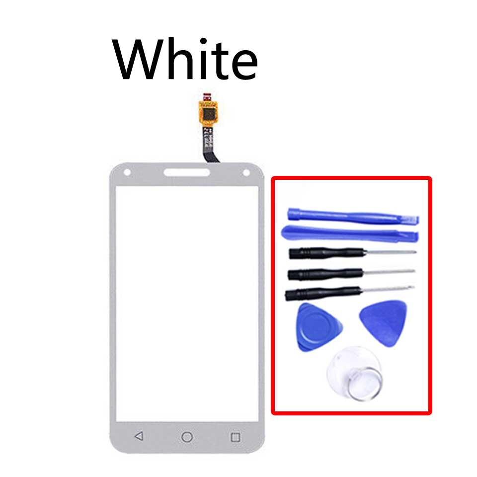 Pantalla táctil para Alcatel One Touch U5 3G OT 4047D 4047G 4047 OT4047 OT4047D, repuesto de Panel de pantalla táctil: White-With tool