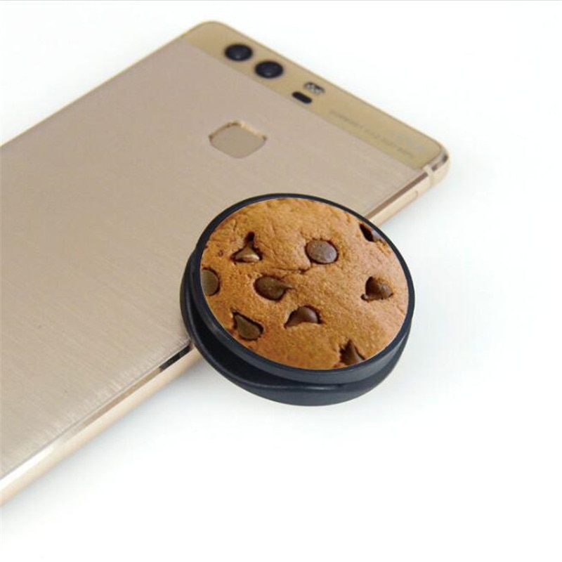 Alimenti Biscotti Espansione Phone Mount Grip Butterato Presa Fold Finger Grip Supporto Del Telefono Mobile per Il Iphone Smartphone Del Basamento della Staffa