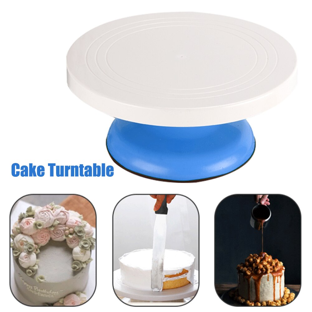 Rotating Cake Turntable DIY Baking Round Stand ABS Tools Party Kitchen Platform Scale Plate Decorating Pastry Anti Skid