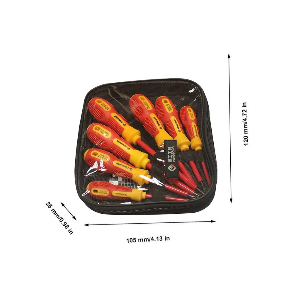 Durable 7PCS/SET Multifunctional Electrical Insulation Screwdriver Combination Tool Utilities Installation Maintenance Tool