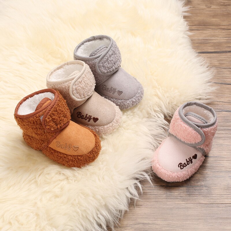 4 tipos do bebê outono botas de inverno do bebê meninos da menina inverno sapatos quentes sólidos da forma da criança primeiros caminhantes sapatos do miúdo 0-18m botas