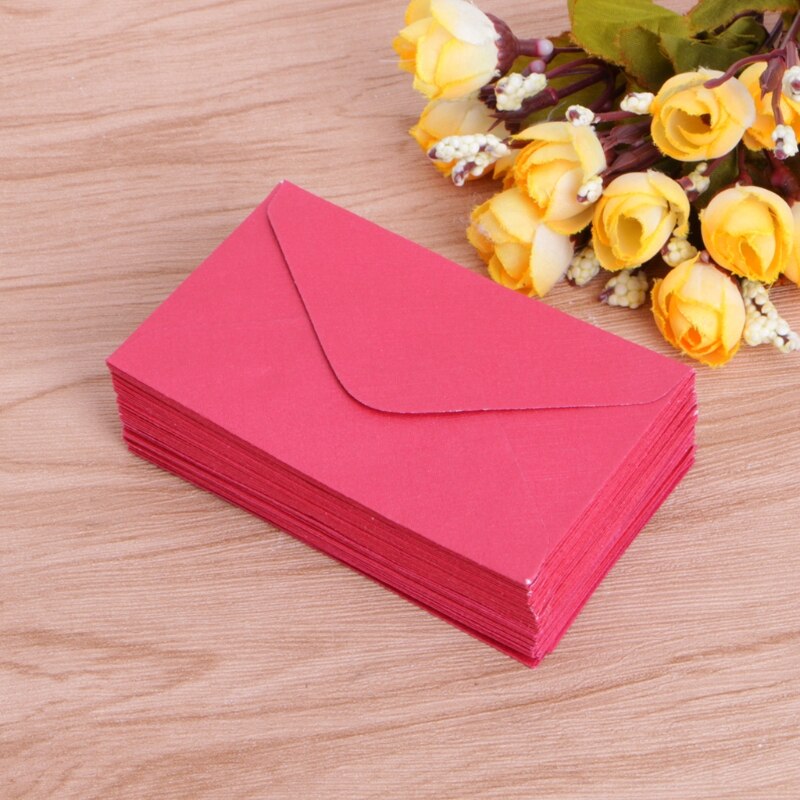 50Pcs Retro Blank Mini Paper Envelopes Wedding Party Invitation Greeting Cards