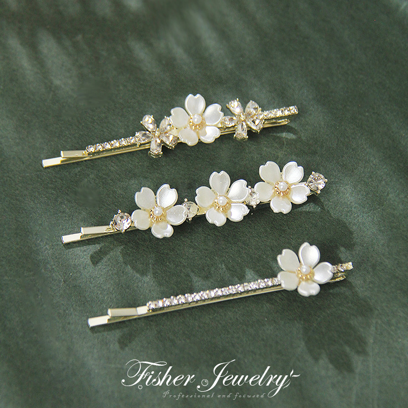 exquisit elegante Perle Strass Haarnadeln Frauen Mädchen Haarspangen Stifte Haarspangen Zubehör Hairgrip Kopfschmuck Kopfbedeckung: MULTI
