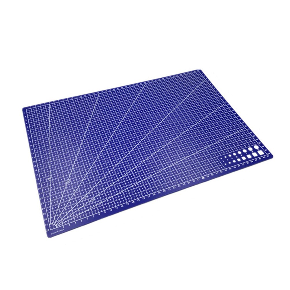 Self-healing Cutting Plate Art Tool Kits Double Sided Cutting Mat Rectangular Grid Line Cut Pad Patchwork Cutting Plate: A3 blue