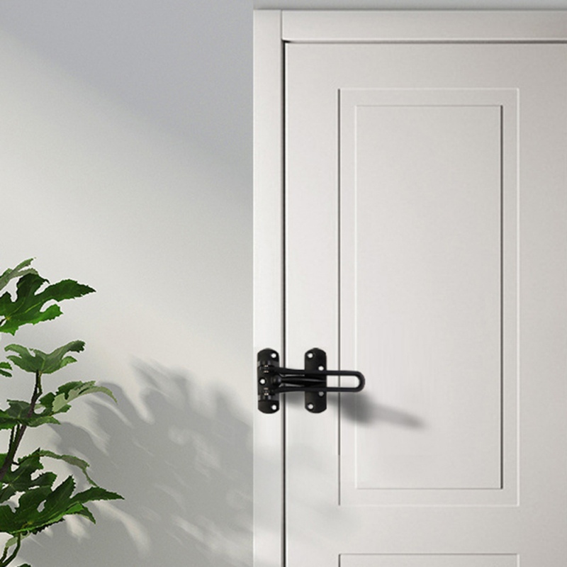 1 ensemble garde loquet boulon et 4 vis porte coulissante serrure poignée en alliage de Zinc porte loquet maison sécurité chaîne porte accessoires