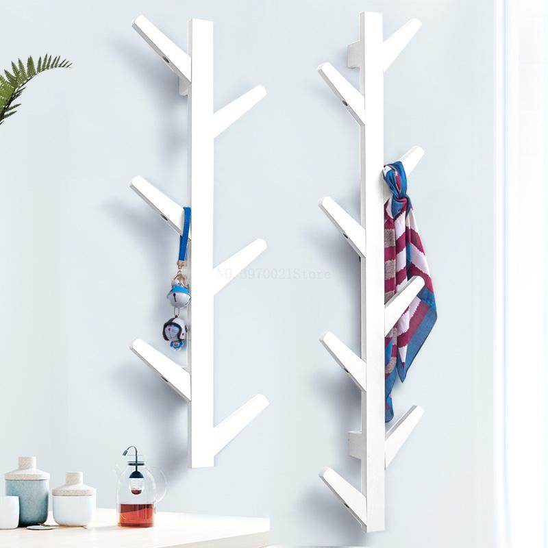 Tree Hanging Rack Bamboo Wall Mounted Hanger Hall Entrance Decoration Hat Coat Rack Wall Deco