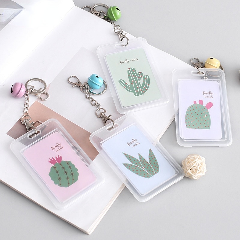 Uomo donna banca porta carte di credito custodia custodia borsa porta carte moda alta qualità carino Cactus bambini chiave Bus portafoglio regalo