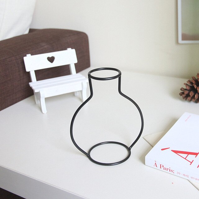 1 X support de Vase en fer forgé, Arrangement de fleurs en fil de fer, Simulation sèche et fraîche, support de fleurs en fer forgé, en Stock: B