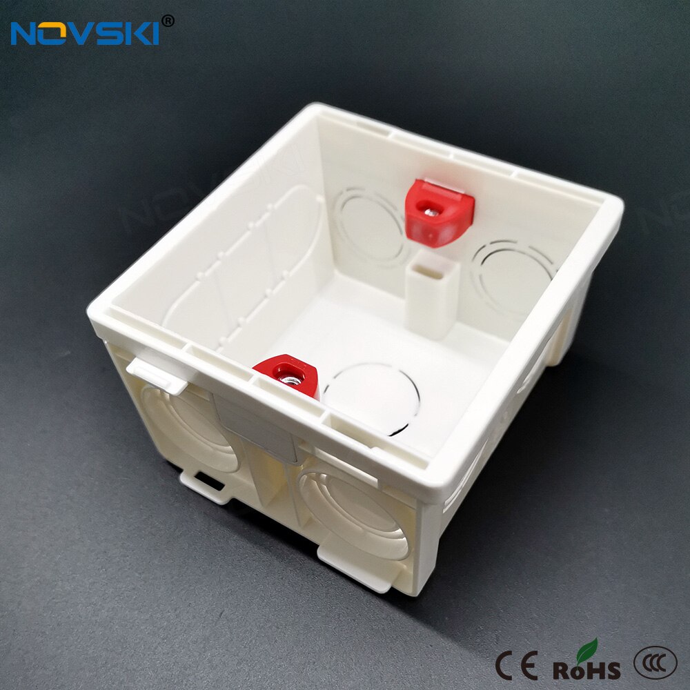 NOVSKI Dark Box Adjustable Internal Cassette Junction Back Box For 86mm Type Wall Switch and Socket