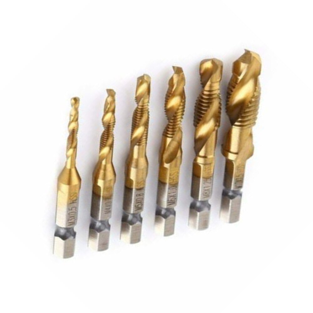 Hss zeskant combinatie tap boor verzinkboor ontbramen composiet schacht eool set