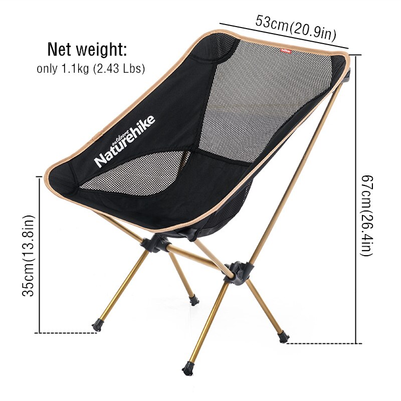 Naturehike leichter, tragbarer und kompakter klappstuhl für picknicks, angeln, Strand und Camping.
