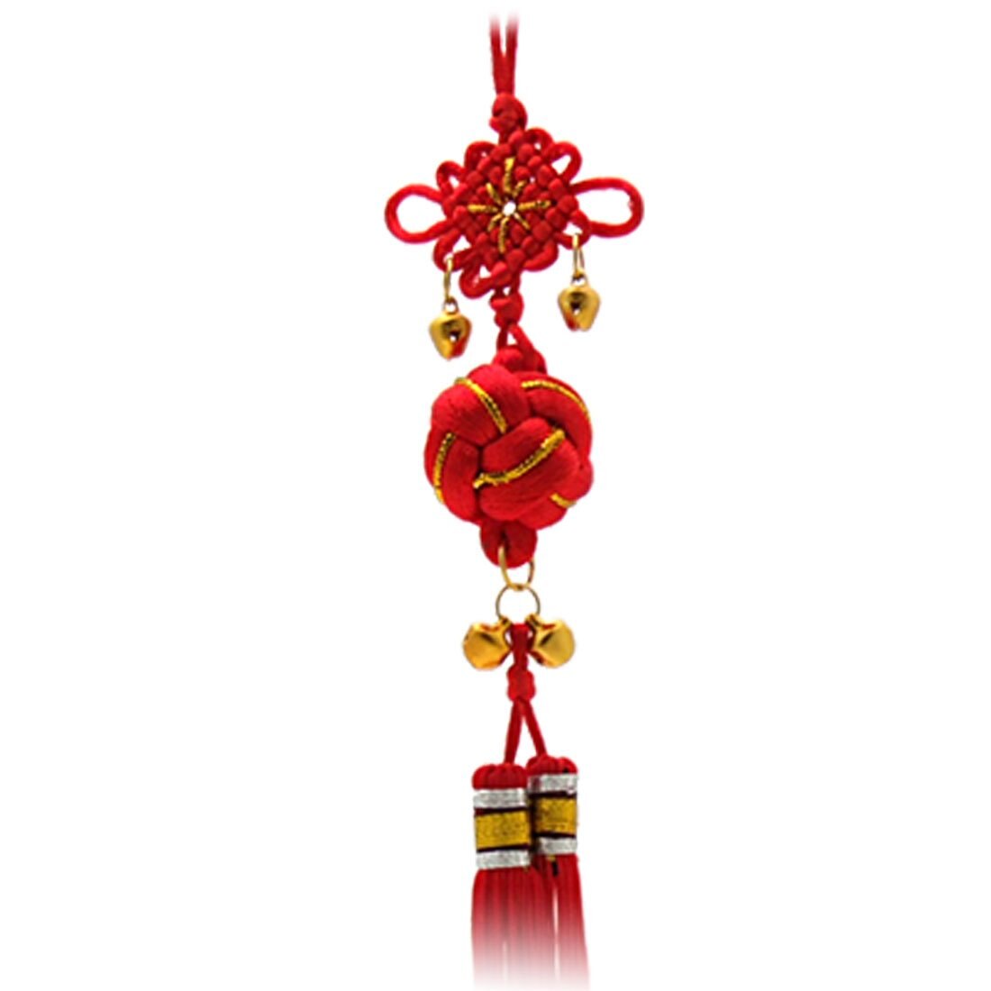Oosterse Bal Chinese Knoop Kwastje Ornament met Klokken