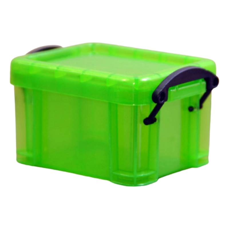 9 Colors Small Plastic Box with Locking Lid Hardware Parts Storage Organizer Rectangular Container 8.7x6.5x5.2cm