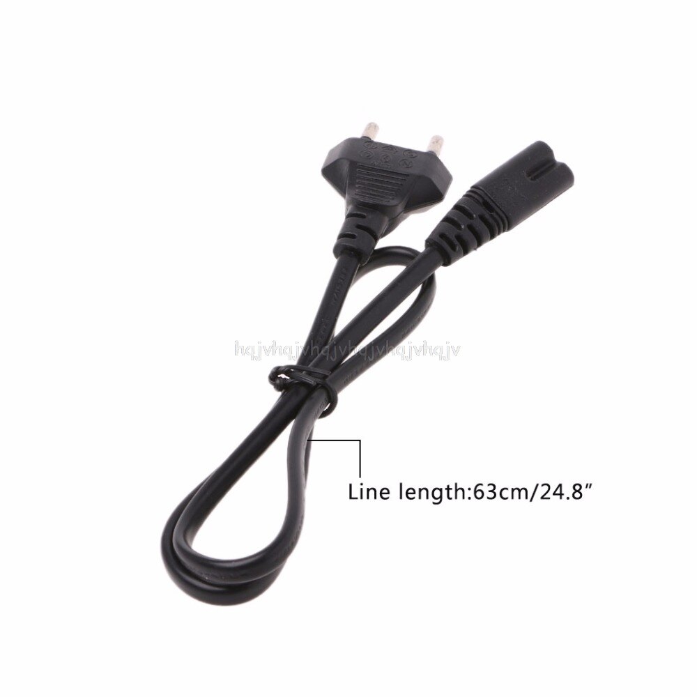 2-Prong Pin AC EU Power Supply Cable Lead Wire Power Cord For Desktop Laptop O12 19