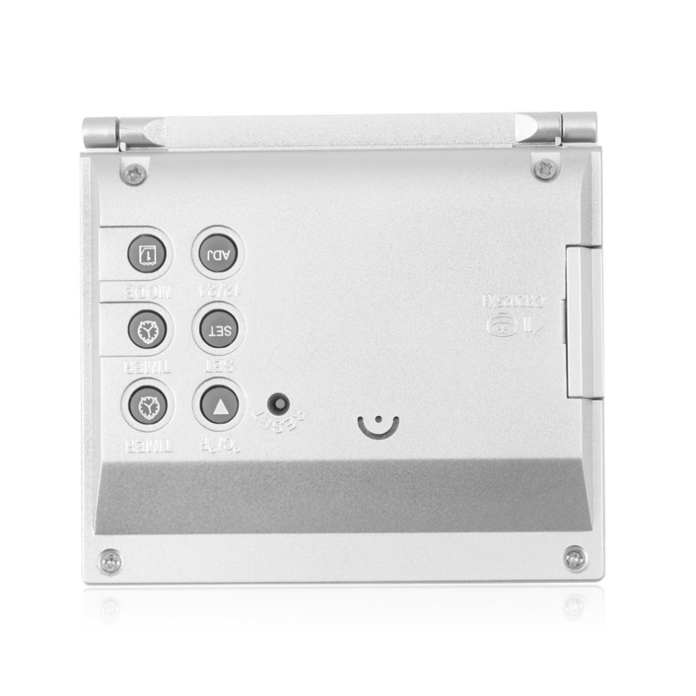 1pcs Calendar Alarm Clock Display Date Time Temperature Flexible Mini Desk Digital LCD Thermometer Cover Search Desk Clock