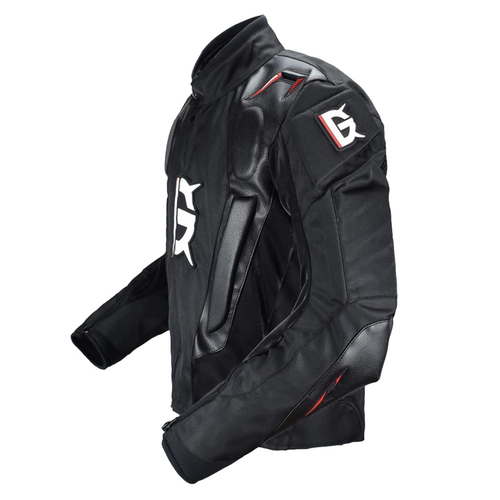 Men Mesh Motorcycle Touring Waterproof Rain Armor Biker Jacket BLACK