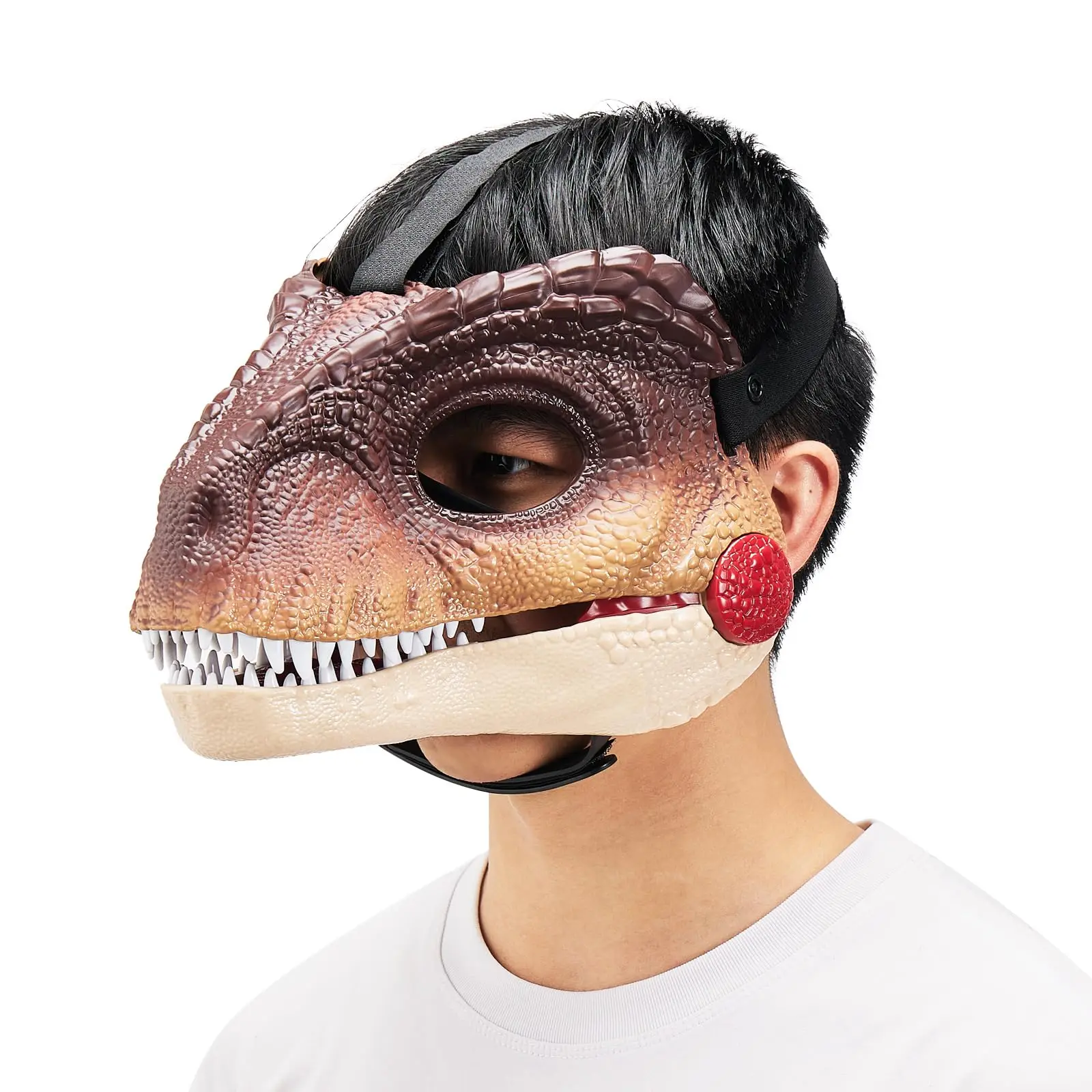 Grappig dinosaurusmasker Dino-masker Bewegende kaak Halloween-masker Realistisch dinosaurushoofd Gezicht Beweegbare mond Party Cosplay Props