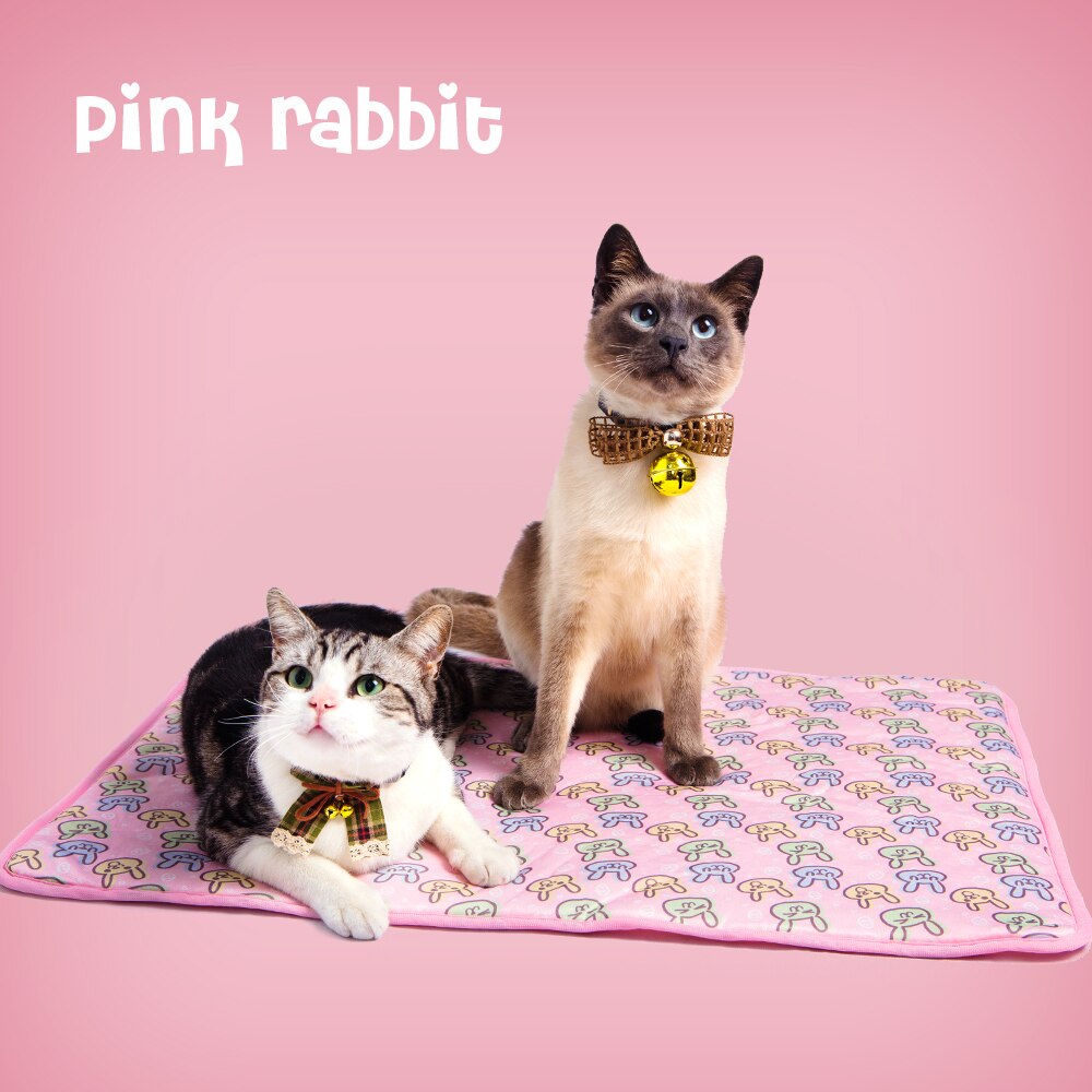 Super Cool Dog Mat Cooling Summer Pet Ice Pad Mats Dogs Cats Sleeping Cool Bed For Small Medium Large Dogs S M L: Pink / M