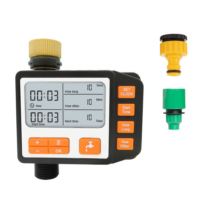 Timer Garden Watering Automatic Controller LCD Display Solar Powerd: Blue