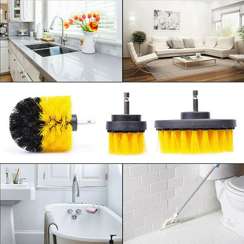 10/13Pcs Elektrische Boor Borstel Scrub Pads Kit Boor Borstel Bijlagen Set Tegel Scrubber Schuursponsjes Huishoudelijke Schoonmaakmiddelen tool