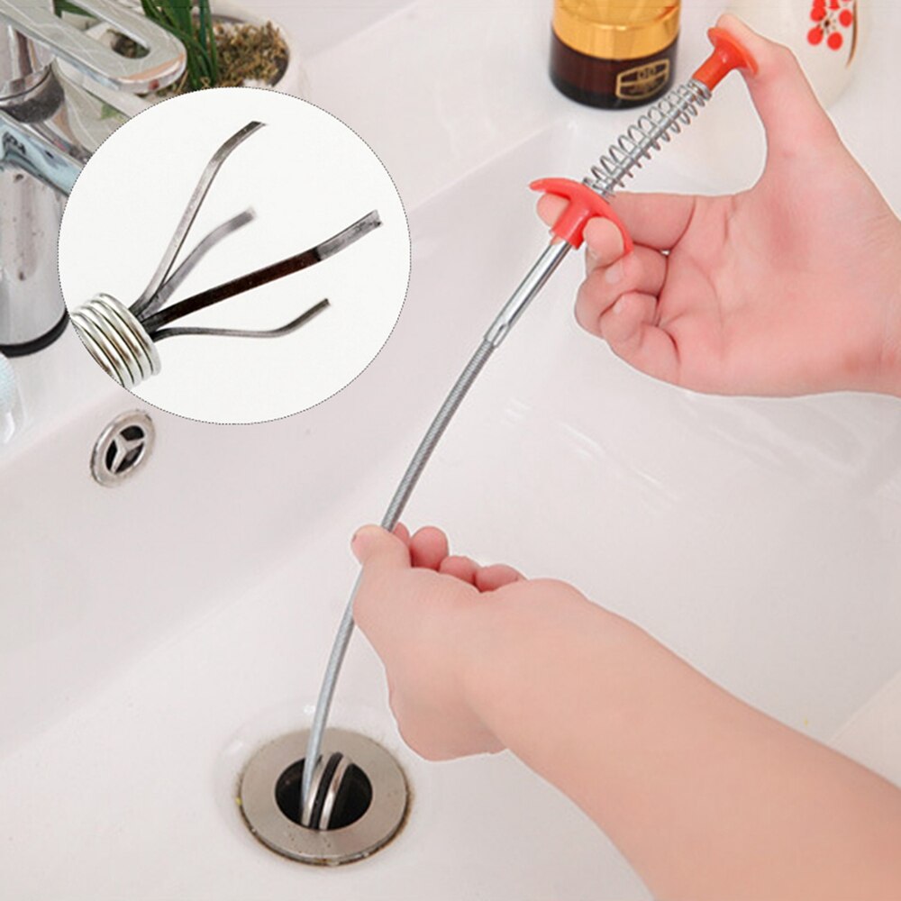 Kitchen Sink Cleaning Tools Bathroom Hair Catcher Sink Hair Remover Cleaning Claw Clog Grabber for Shower Drains Bath Basin
